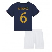 Frankrike Matteo Guendouzi #6 Replika babykläder Hemmaställ Barn VM 2022 Kortärmad (+ korta byxor)